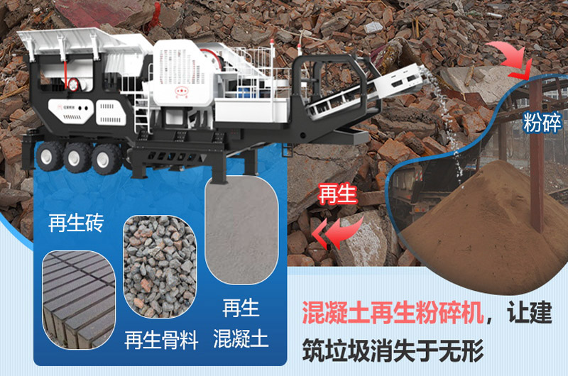 移動破碎機(jī)助力建筑垃圾再利用