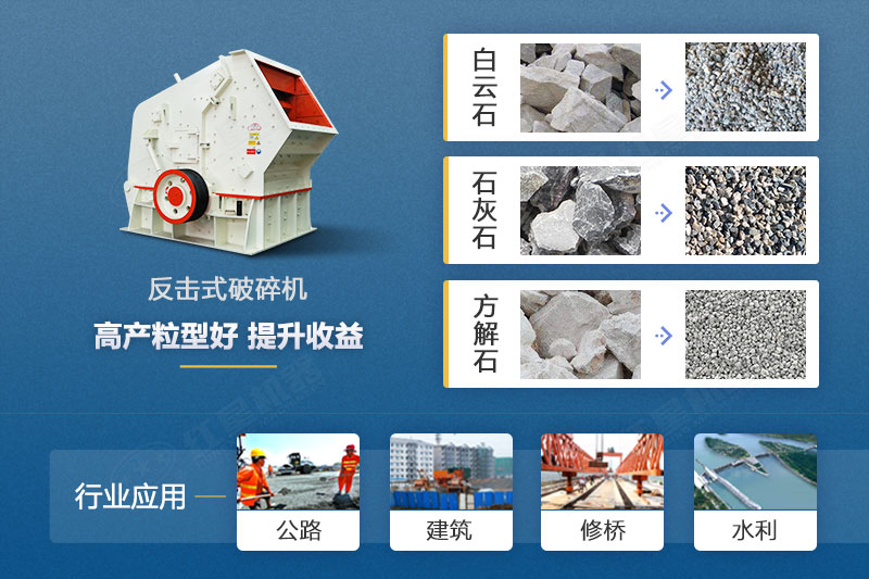 反擊式破碎機(jī)應(yīng)用領(lǐng)域 反擊式破碎機(jī)應(yīng)用領(lǐng)域