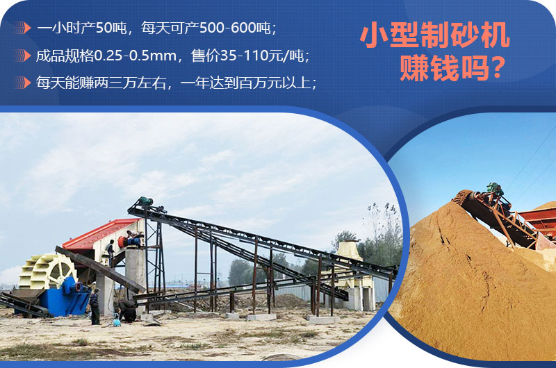 小型制砂機(jī)賺錢嗎？小型制砂機(jī)圖片及價格