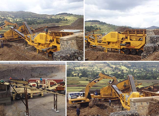 移動粉碎機(jī)作業(yè)多角度拍攝