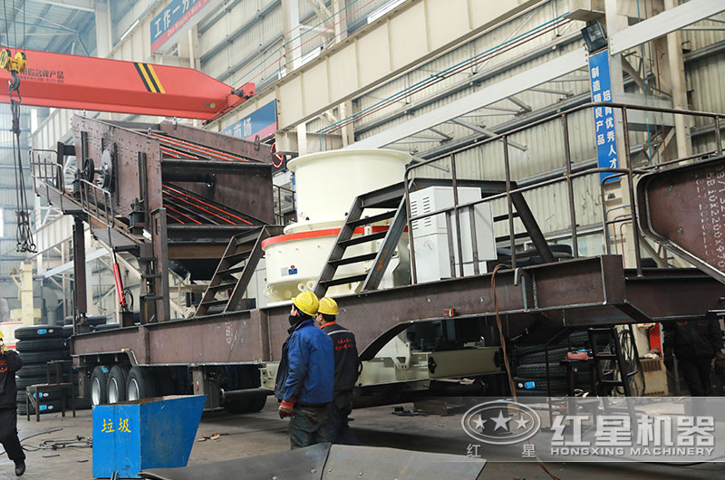 移動(dòng)制砂機(jī)生產(chǎn)車(chē)間